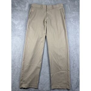 Saddlebred Men's Traveler Performance Flat-Front Dress Pant Tan Size 34Wx30L